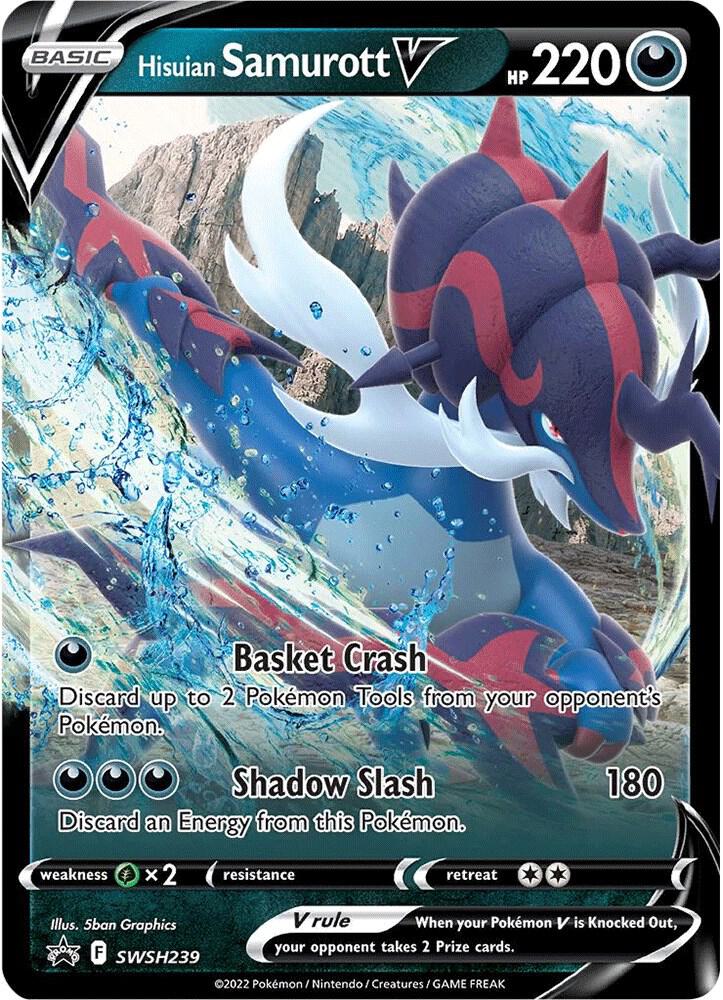 Hisuian Samurott V - SWSH239 - SWSH: Sword & Shield Promo Cards (SWSD)